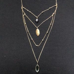 Gold multilayer necklace